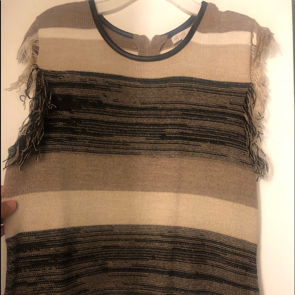 Knit Style Dress Neural Brown Tones
